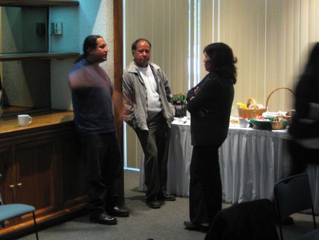 Martín Barrios, Cándido Cerón y Julia Quiñonez