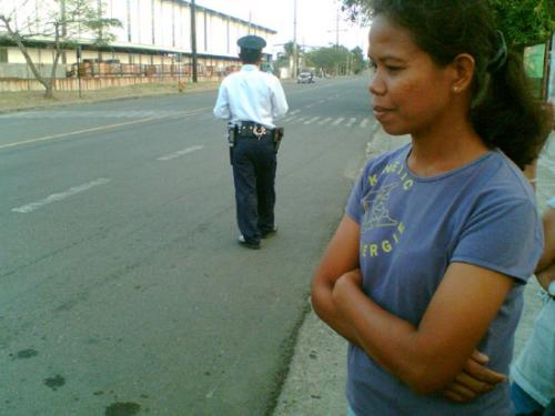 Trabajadores de Chong Won hacen huelga (foto: Malcolm Guy)